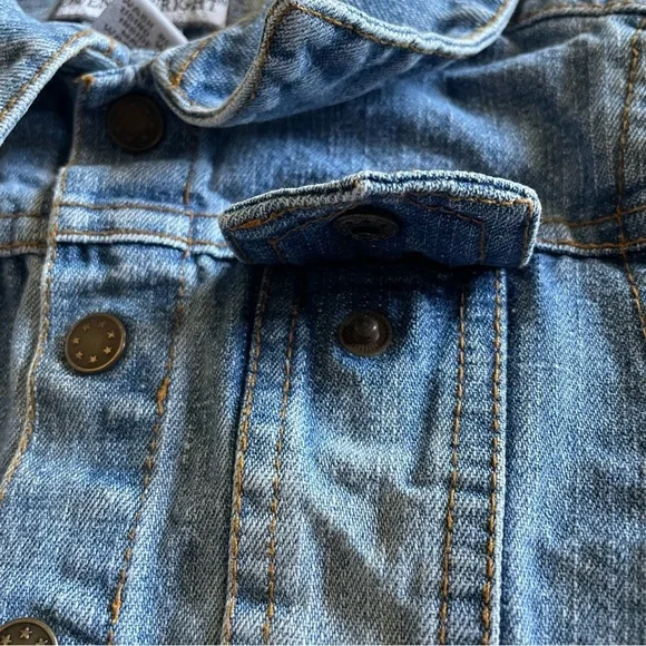 Bowen & Wright Denim Jacket Baby Girl Boy 12 Months Blue Cotton Vintage - Picture 10 of 16